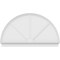 Ekena Millwork Half Round 3 Spoke Architectural Grade PVC Combination Pediment, 72"W x 42-3/4"H x 2-3/4"P PEDPC072X430HRO03 - alternate 2